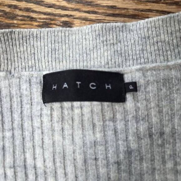 Hatch Maternity The Easy V Neck Sweater Cashmere Wool In Grey Sz P - Picture 3 of 6